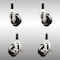 Service Caster 3 Inch 316SS Soft Rubber Swivel 3/4 Inch Expanding Stem Caster Brake SCC, 2PK SCC-SS316EX20S314-SRS-2-TLB-2-34 - alternate 1